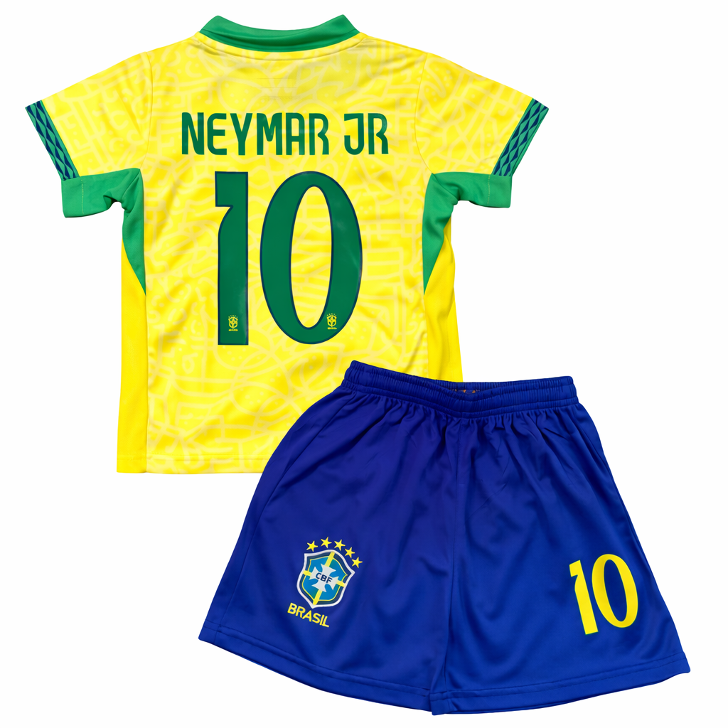 Neymar Jr Brazil Kids Soccer Jersey Set 2 Piece Kit - Toddler/Youth