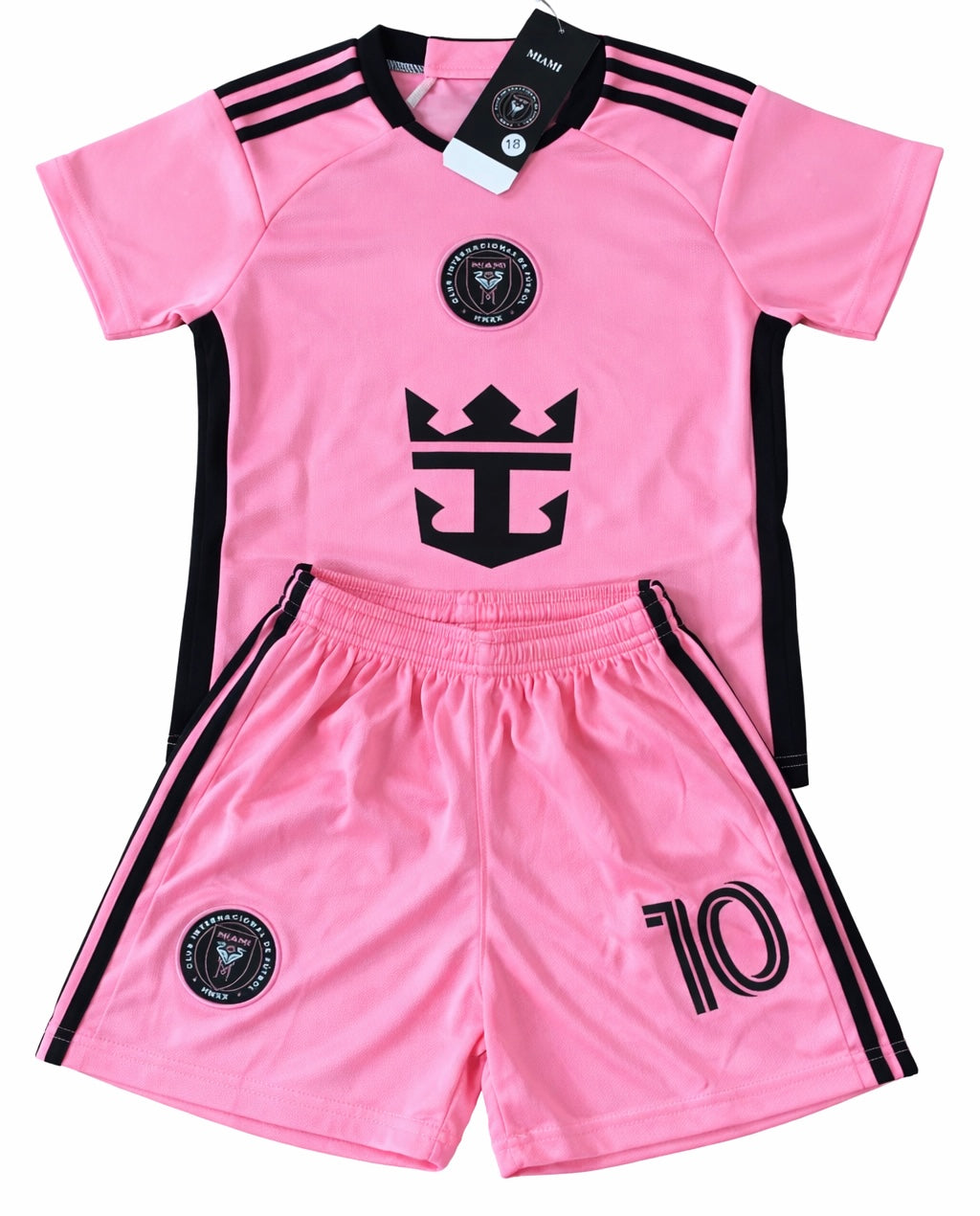 Pink Messi Miami Two Piece Soccer Jersey Set - 2 Piece Kit
