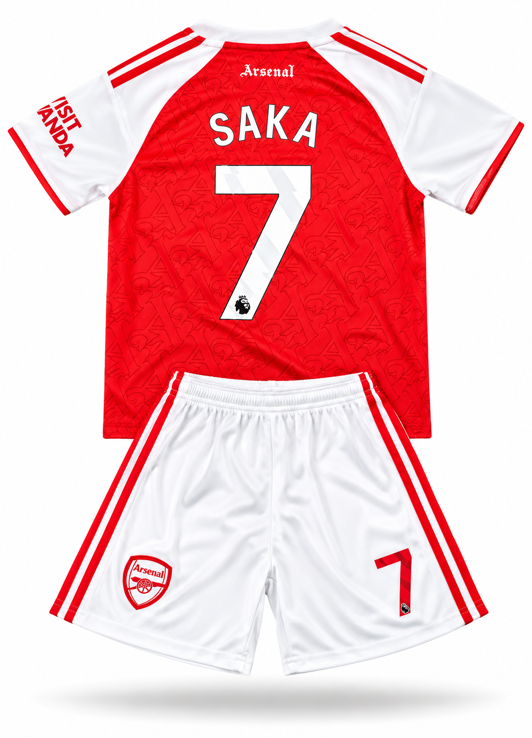 Saka Arsenal Kids Youth Soccer Jersey Kit 2 Piece Set