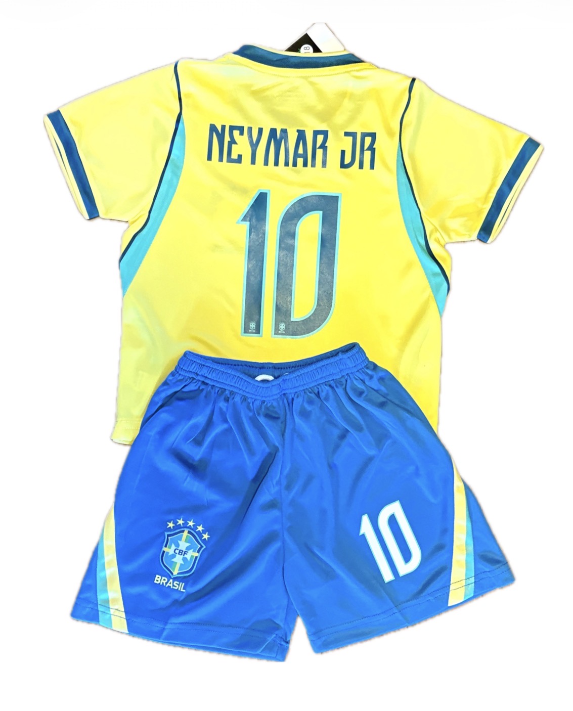 Neymar Jr Yellow Brasil Kids Soccer Jersey Set 2 Piece Kit - Toddler/Youth