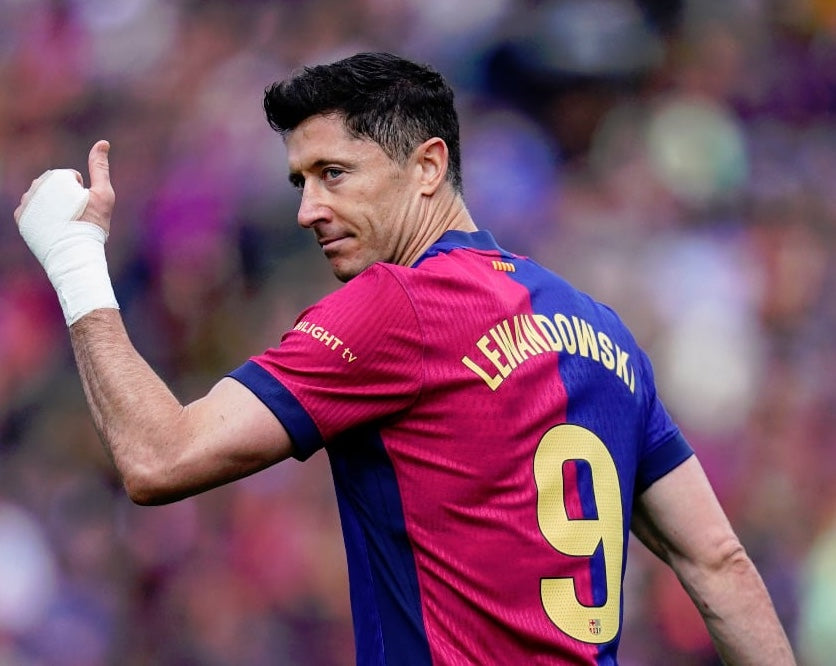 Lewandowski Barcelona 9 Kids Soccer Jersey Toddler & Youth Sizes