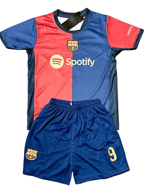 Lewandowski Barcelona 9 Kids Soccer Jersey Toddler & Youth Sizes