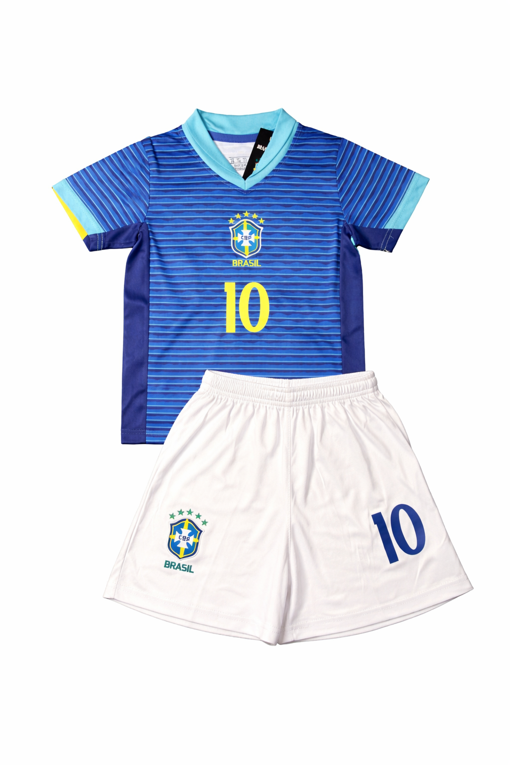 Neymar Jr Blue Brazil Kids Soccer Jersey Set 2 Piece Kit - Toddler/Youth (Copy)
