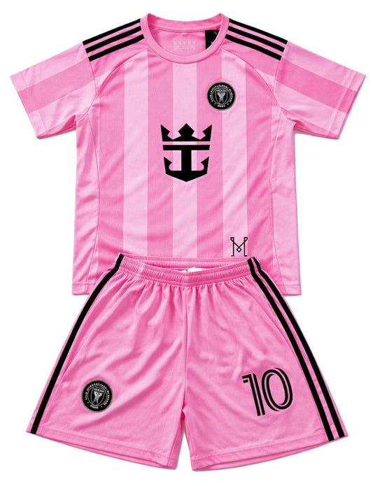 Lionel Messi pink Miami 2026 soccer kit kids toddler youth pink kit