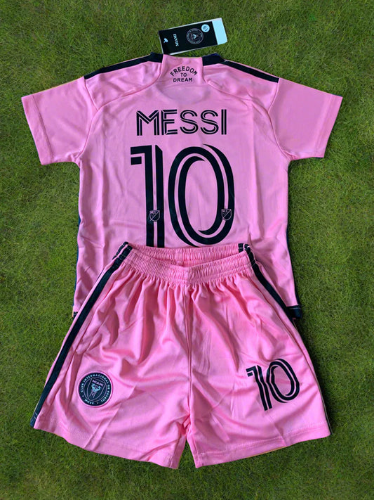 Pink Messi Miami Two Piece Soccer Jersey Set - 2 Piece Kit