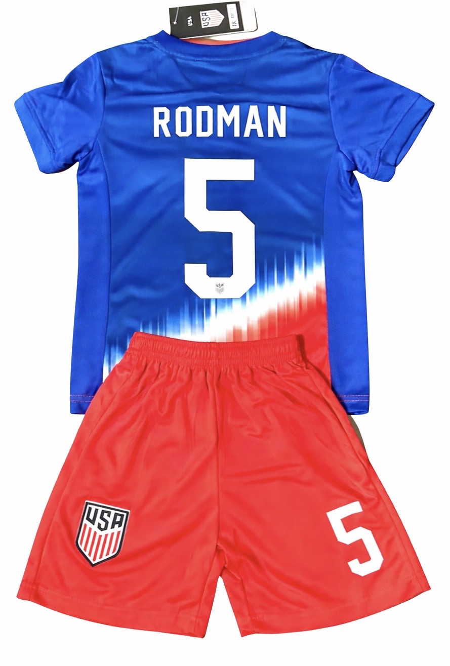 Trinity Rodman kids jersey USA Toddler and youth two-piece soccer kit